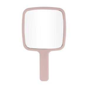 Water Wave Pattern Cosmetic Mirror for Business Travel Pink Small